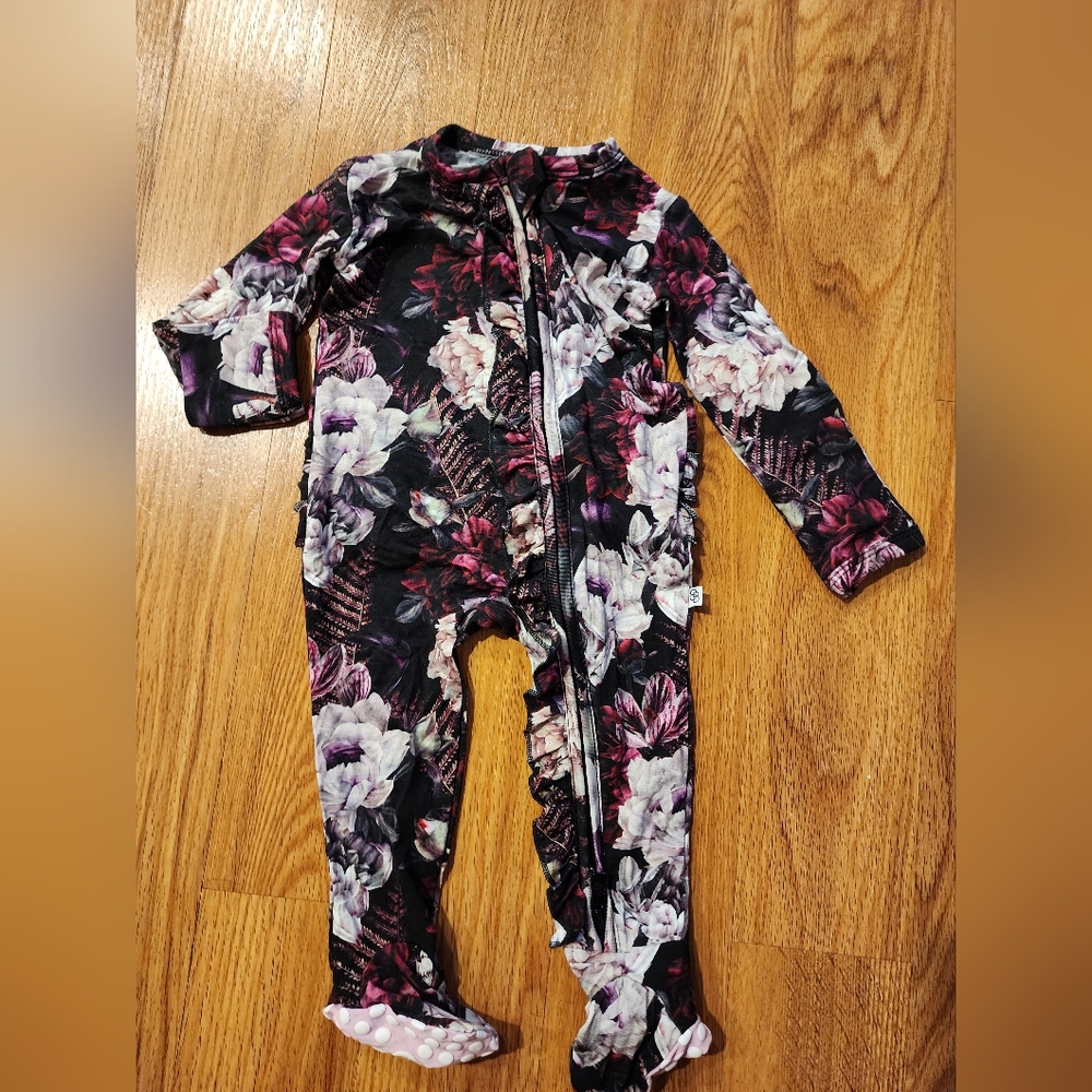Little bum bums bamboo sleepsuit girls